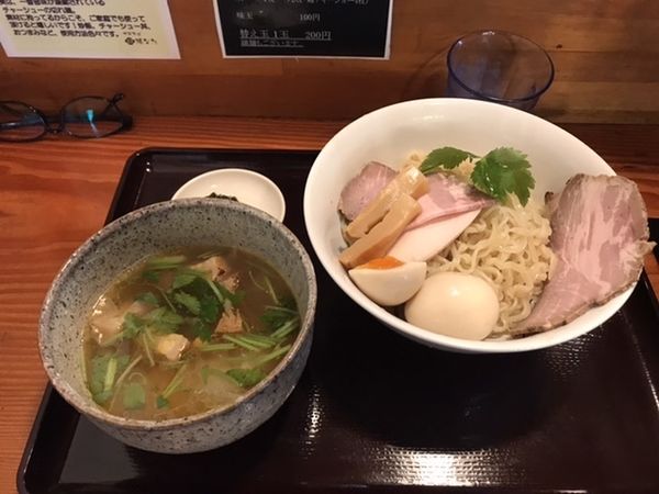 「塩つけ蕎麦　トッピング」@中華そば 陽なたの写真