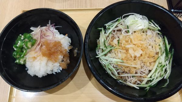 「オ野菜丼ぶっかけセット（￥410）」@小諸そば 鎌倉橋店の写真