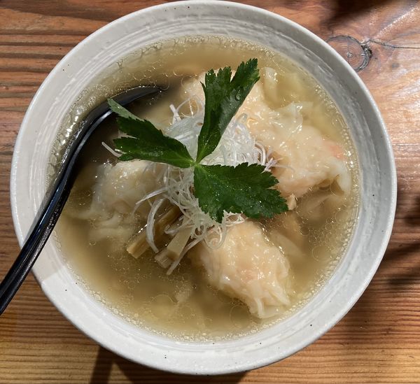 「海老雲呑麺(手打ち)1200円」@純手打ち 麺と未来の写真