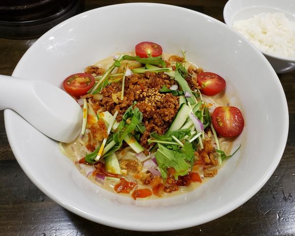 「冷やし担々麺　半ライス」@ラーメン晃煇の写真