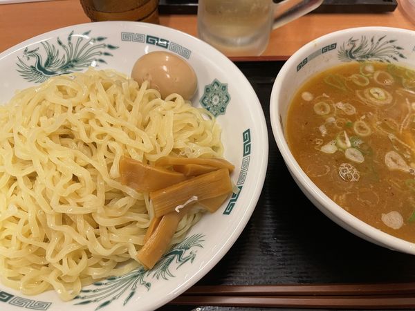 「和風つけ麺、味玉」@日高屋 金沢文庫東口店の写真