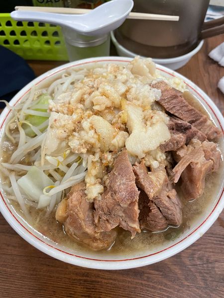 「小　豚ダブル」@ラーメン二郎 品川店の写真