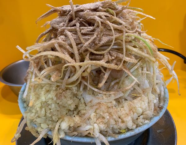 「小ラーメン　ニンニクマシマシアブラマシマシヤサイスクナメ」@ラーメン二郎 八王子野猿街道店2の写真