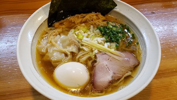 「手もみ中華そば＋味玉」@はりけんラーメン 南店の写真
