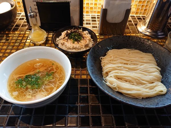 「塩つけ麺 鶏マヨ飯」@町田汁場 しおらーめん進化 中山店の写真