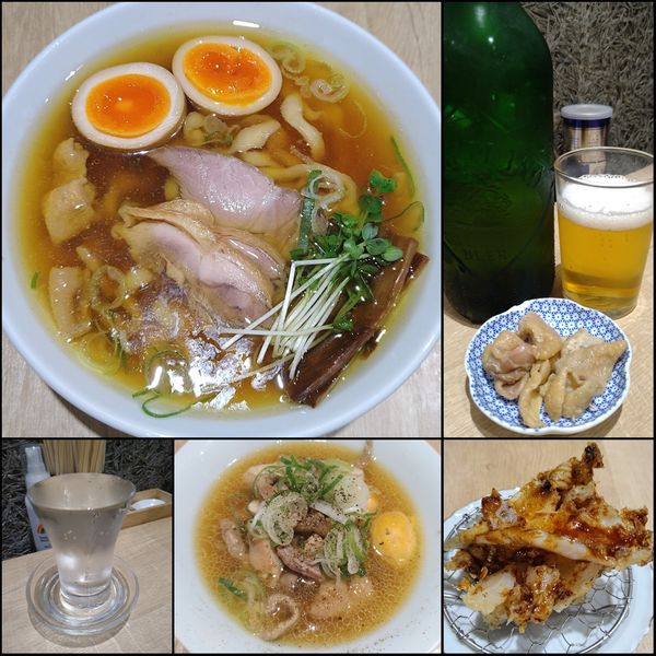 「親鶏中華そば（極太麺）￥860＋自家製煮卵￥100」@手打 親鶏中華そば 綾川の写真