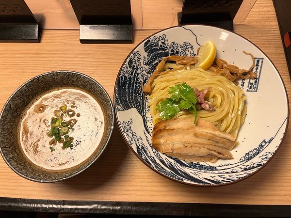 「ノーマル子羊(ラム)醤油スープつけめん・大盛 850円」@自家製麺 MENSHO TOKYOの写真