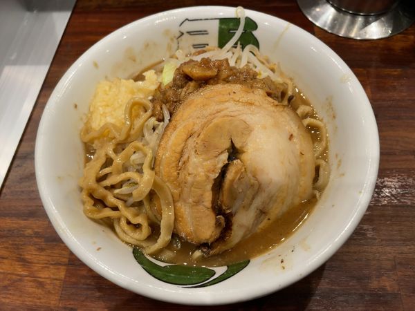 「濃厚雷そば　ミニ　ニンニク」@雷 北松戸本店の写真