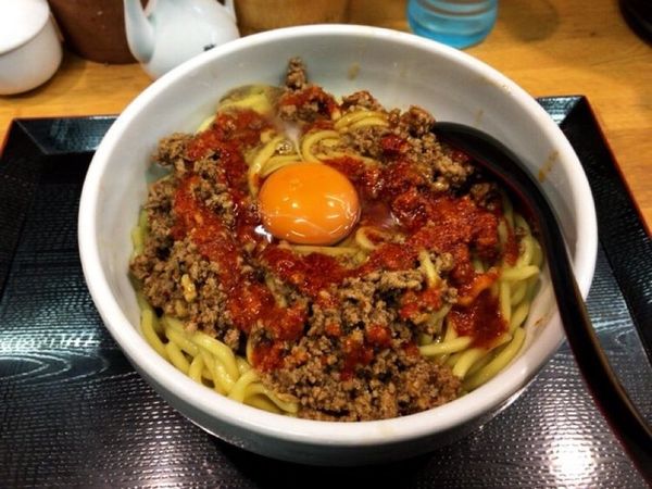 「辛まぜそば」@味噌麺処 花道庵の写真