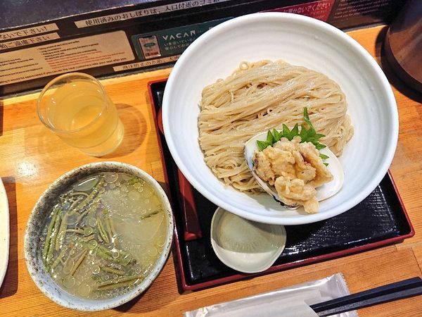 「創作つけ麺「蛤と蓴菜の冷やしつけ麺」」@ラーメン 巌哲の写真