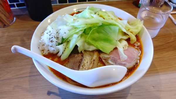 「とまと(太麺)&野菜１００円」@らーめん ニューカッパの写真