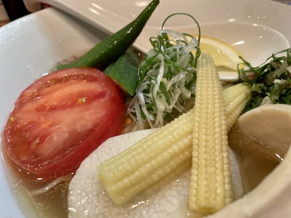 「サッポロラガービール 赤星 中瓶 → 冷製塩煮干しsoba」@麺処 源玄の写真