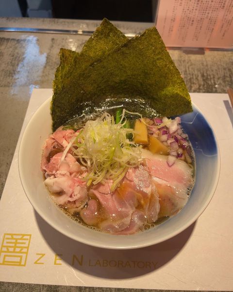 「淡麗煮干しSOBA（900円）1周年記念限定」@ZEN LABORATORYの写真