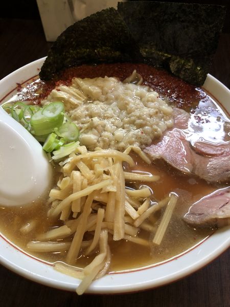 「辛辛中華そば2辛」@手打ち中華そば 酒田の写真