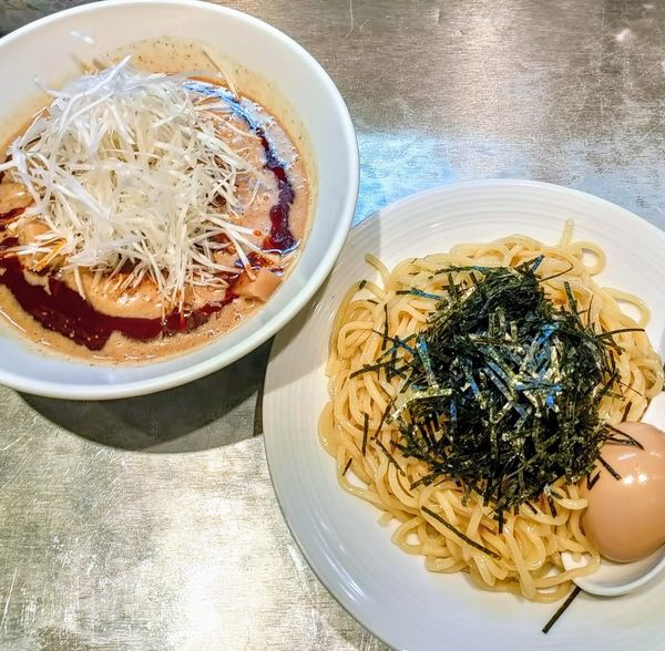 「担々つけ麺､味玉､ねぎ」@麺 やまらぁの写真