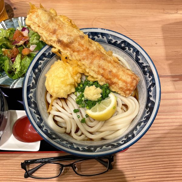 「ちく玉天ぶっかけ（ちく玉カレーライスセット）」@難波千日前 釜たけうどん 八重洲北口店の写真