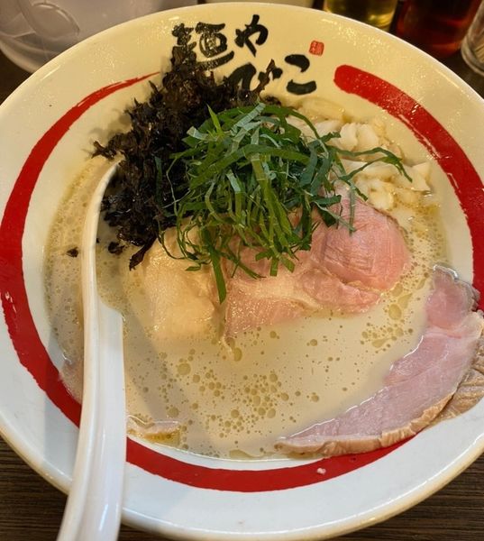 「【限定】冷やしらーめん 　サバと大葉のそば　１１００円」@麺や でこの写真