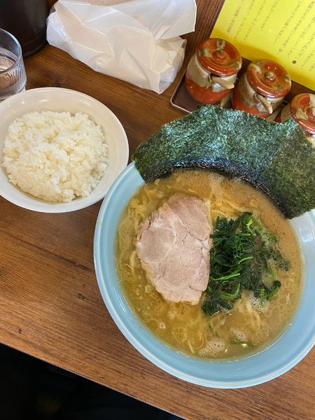 「ラーメン大 ライス」@横濱家系らーめん 元喜家 かほく店の写真