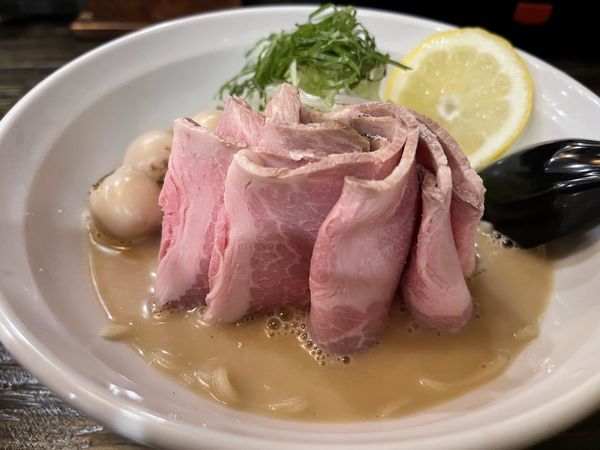 「冷やしカニクリーミーそば」@魚々麺  園の写真