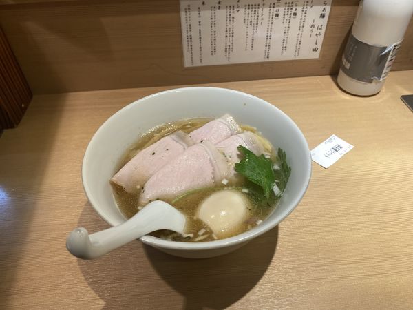 「特製トビウオの塩らーめん」@らぁ麺 はやし田 新宿本店の写真