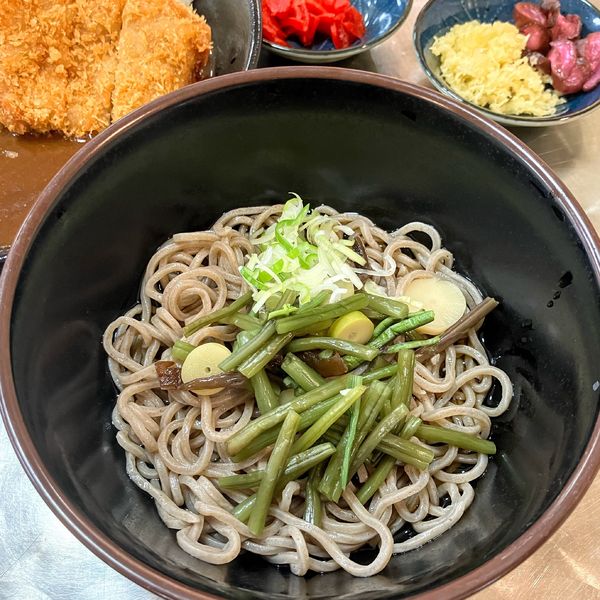 「ミニ山菜そば280円セット限定価格　他」@かつてん BIGHOPガーデンモール印西店の写真