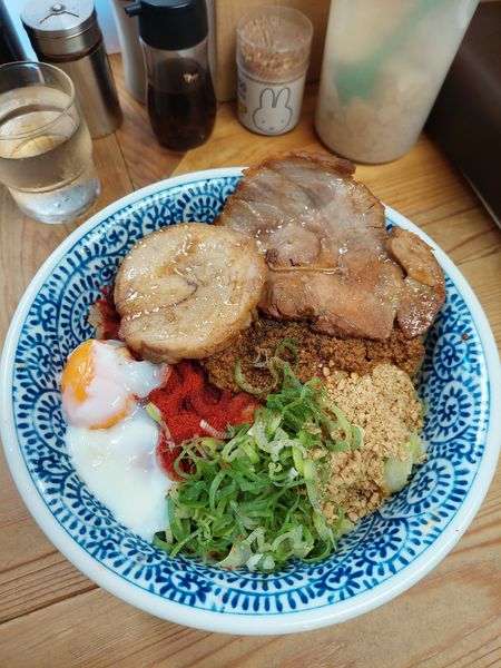 「特製汁なし担々麺並痺れ増＋半ライス」@自家製麺 てんかの写真
