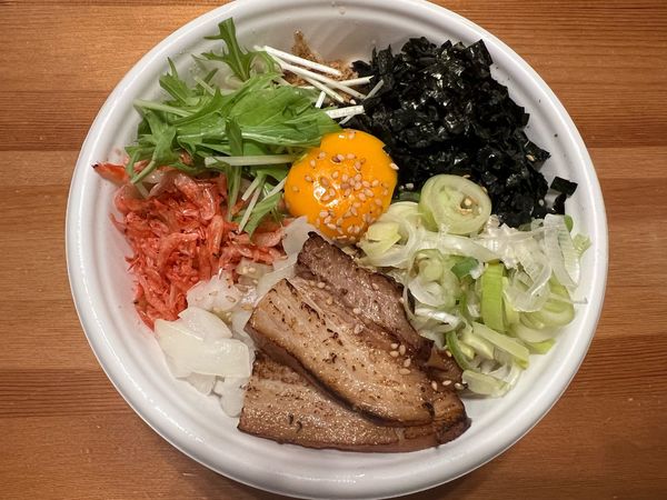 「塩まぜそば　850円（テイクアウト）」@麺屋やまひで 美濃加茂店の写真