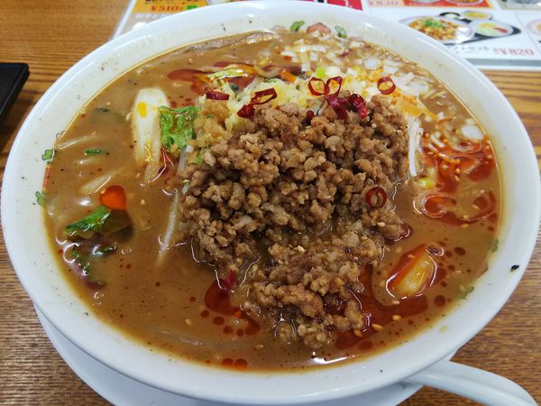 「【限定】辣菜麺（ラーサイメン）」@餃子の王将 松本島内店の写真