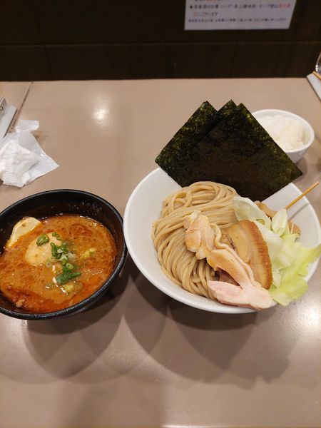 「特製海老つけ麺＋半ライス」@つけ麺 五ノ神製作所の写真