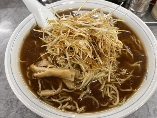 「ネギラーメン（特盛麺3倍）とんこく味」@福屋 鶴見店の写真