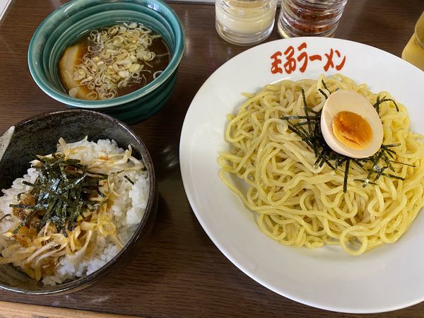 「和風つけ麺+ミニネギチャーシューご飯」@東京とんこつ王子ラーメンの写真