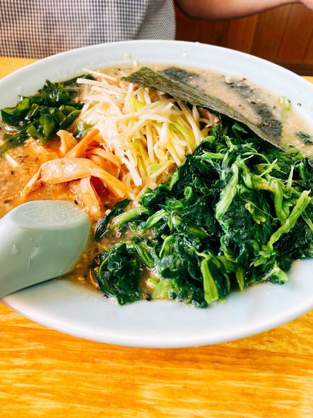 「ネギ味噌ほうれん草」@ラーメンショップ 太田店の写真