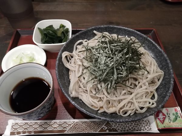 「ざるそば　刻み海苔付き　　430円」@嵯峨谷 神保町店の写真