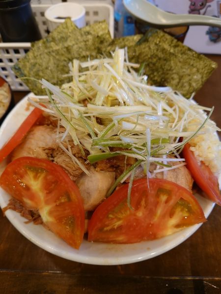 「冷やし中華　海苔　トマト増し(現金100)　葱(現金100)」@麺屋 歩夢の写真