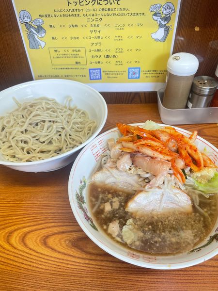 「つけ麺　タマネギキムチ」@ラーメン二郎 亀戸店の写真