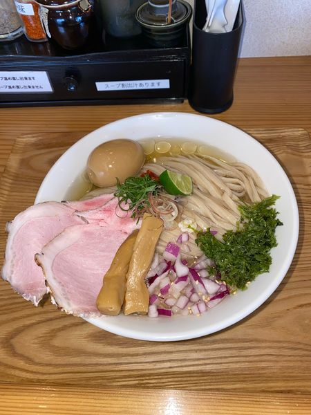 「京小麦と昆布水の冷やし麺大盛味玉麺100g増¥1,300円」@麺道 ひとひらの写真