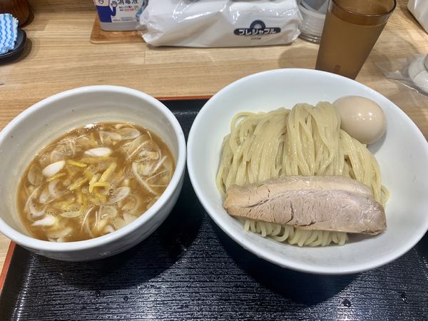 「味玉つけ麺(中盛)＋刻みゆず」@麺屋 睡蓮の写真