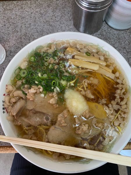 「中華そば大盛背脂マシニンニクトッピング」@つたふじ 福山支店の写真