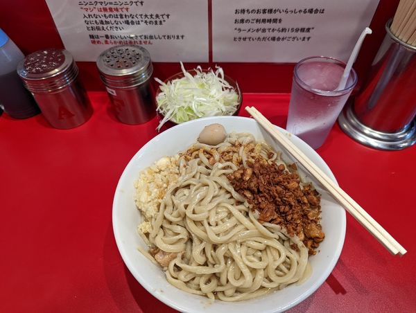 「油そば・ネギ・豚一枚」@麺屋HEROの写真