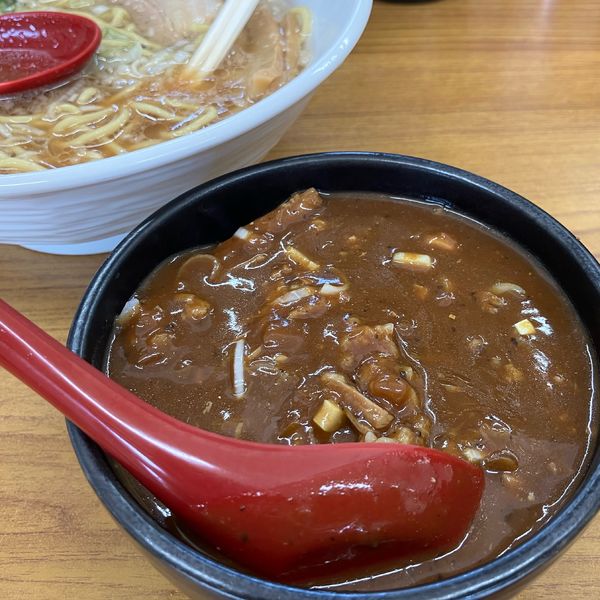 「ラーメン＋豚骨カレー900円」@ラーメン勝屋の写真