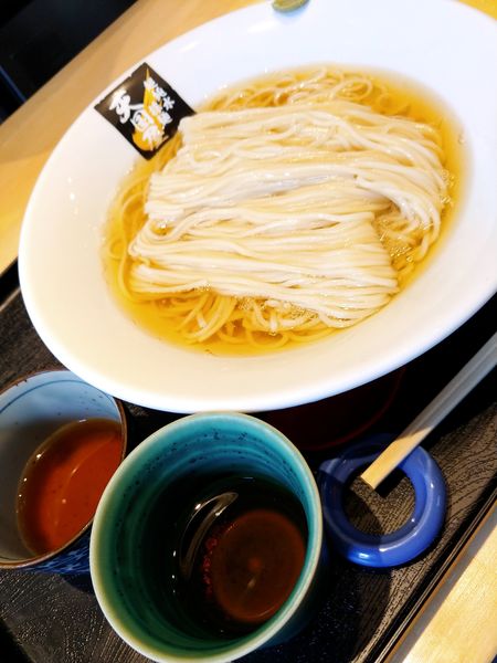 「鮭鰹昆布水2種冷やしつけそば」@超純水採麺 天国屋の写真