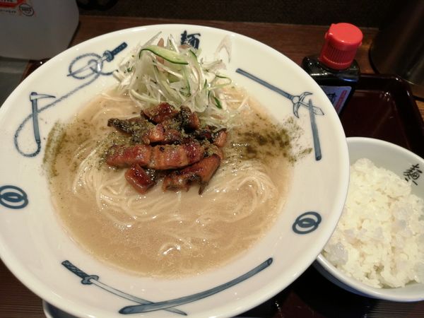 「【期間限定】鰻らーめん　白飯付き　1200円」@麺屋武蔵 神山の写真