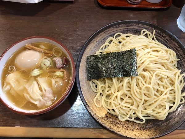 「ミックスわんたんつけめん （塩）味玉子（大盛）」@麺屋 はやしまるの写真