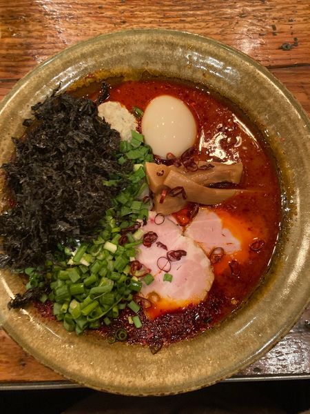 「鶏ポタ辛麺(ヨガる松岡修造)」@鶏そば HIBARIの写真