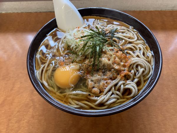 「納豆そば390₊玉子60⁼450円」@水戸上りそばの写真