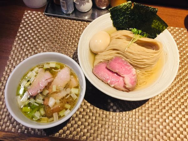 「特製昆布水の淡麗塩つけめん(中)【1450円】」@麺処 はら田の写真
