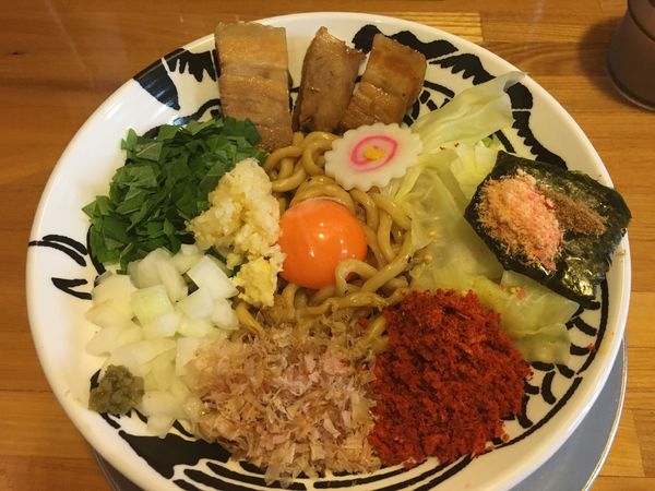 「【限定】まぜそば(中)」@麺屋 らいぞうの写真