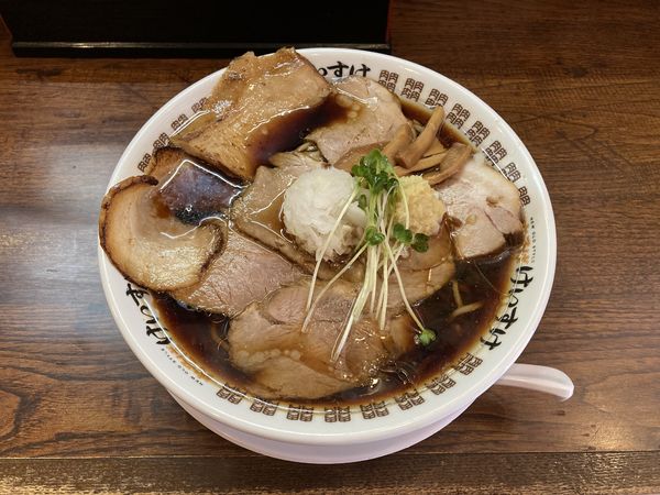 「チャーシュー3種盛り肉そば醤油」@New Old Style 肉そばけいすけの写真