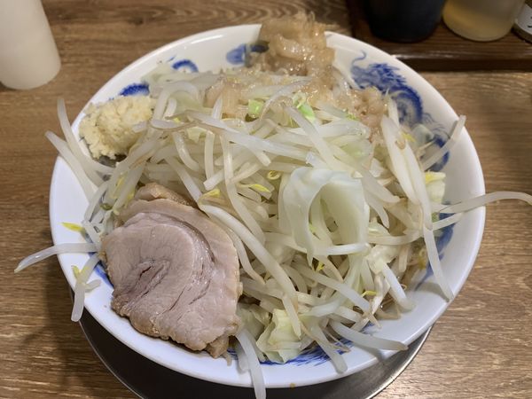 「ラーメン全増し（にんにく）」@ジャンクガレッジ 志木南口店の写真