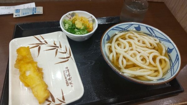「冷やしかけとイカ天」@丸亀製麺 武蔵浦和店の写真